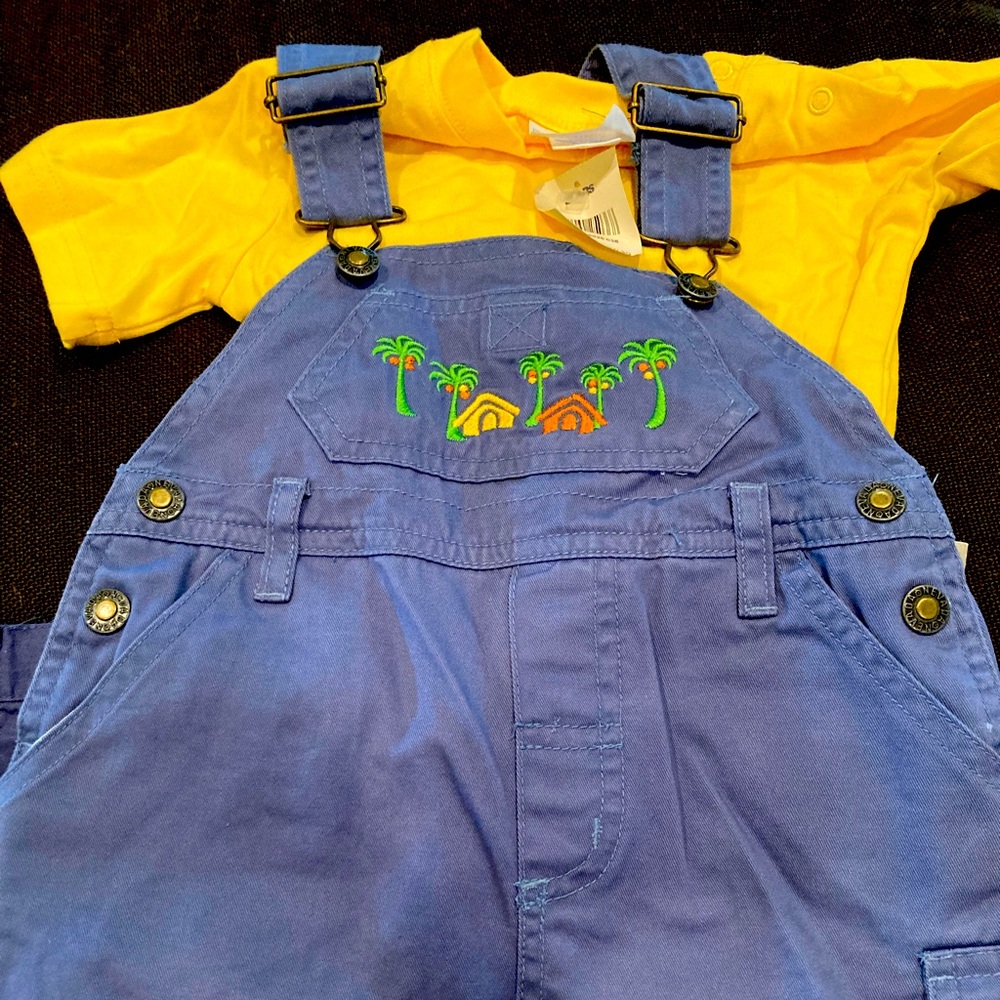 Baby set - -overall shorts and T shirt 24 mon NWT